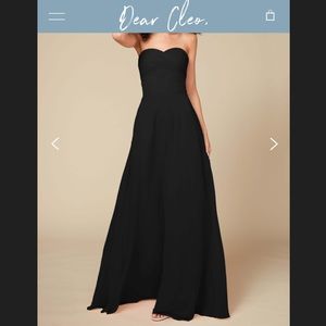 Dear Cleo strapless Tiffany dress in black/noir, size 14